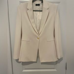 Theory ivory fitted blazer